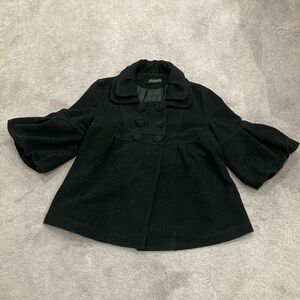 Vintage Black Double-Breasted Coat